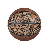 Oranje zwarte tijgerafdrukken basketbal (Voorkant)