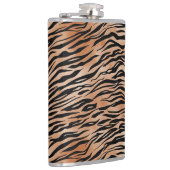 Oranje zwarte tijgerafdrukken heupfles (Rechts)