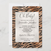 Oranje zwarte tijgerafdrukken kaart (Voorkant)