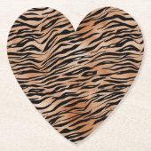 Oranje zwarte tijgerafdrukken kartonnen onderzetters (Voorkant)