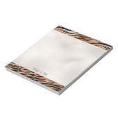 Oranje zwarte tijgerafdrukken notitieblok (Linkerzijde)