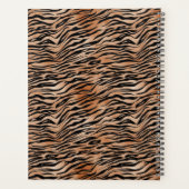 Oranje zwarte tijgerafdrukken planner (Achterkant)