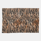 Oranje zwarte tijgerafdrukken theedoek (Horizontaal)