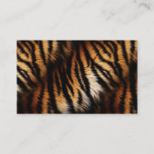 Oranje zwarte tijgerafdrukken visitekaartje (Achterkant)