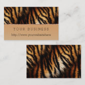 Oranje zwarte tijgerafdrukken visitekaartje (Voorkant / Achterkant)