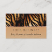 Oranje zwarte tijgerafdrukken visitekaartje (Voorkant)