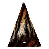 Oranje zwarte tijgerbont feesthoedjes (Rechts)