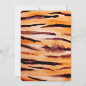 Oranje zwarte tijgerdier kaart (Achterkant)