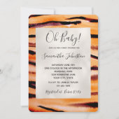 Oranje zwarte tijgerdier kaart (Voorkant)