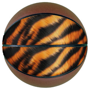 Oranje zwarte tijgerstrepen basketbal