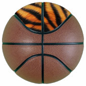Oranje zwarte tijgerstrepen basketbal (Rechts)