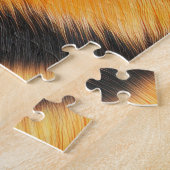 Oranje zwarte tijgerstrepen legpuzzel (Zijkant)