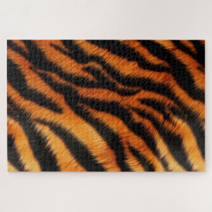 Oranje zwarte tijgerstrepen legpuzzel