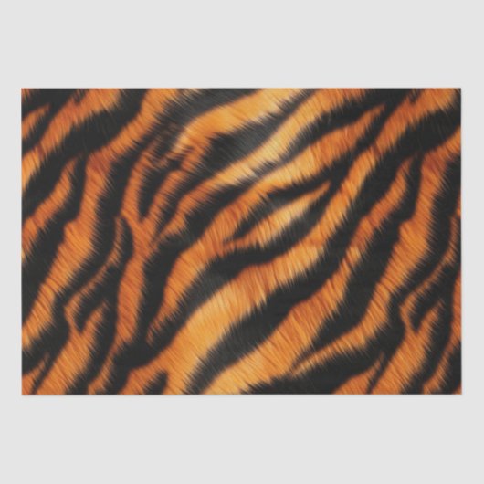 Oranje zwarte tijgerstrepen tissuepapier (Voorkant)