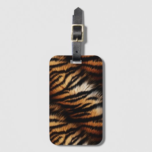 Oranje zwarte tijgerstripes — Dierafdrukken Bagagelabel (Voorkant (verticaal))