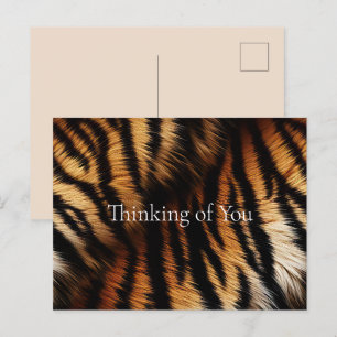 Oranje zwarte tijgerstripes — Dierafdrukken Briefkaart