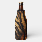 Oranje zwarte tijgerstripes — Dierafdrukken Flesjeskoeler (Fles Voorkant)