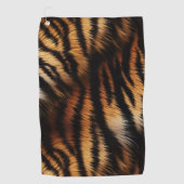 Oranje zwarte tijgerstripes — Dierafdrukken Golfhanddoek (Voorkant)
