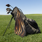 Oranje zwarte tijgerstripes — Dierafdrukken Golfhanddoek (Groen)