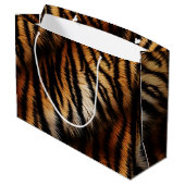 Oranje zwarte tijgerstripes — Dierafdrukken Groot Cadeauzakje (Achterkant Gekanteld)