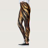 Oranje zwarte tijgerstripes — Dierafdrukken Leggings (Links)
