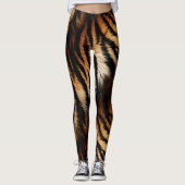 Oranje zwarte tijgerstripes — Dierafdrukken Leggings (Voorkant)