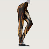Oranje zwarte tijgerstripes — Dierafdrukken Leggings (Rechts)