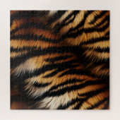 Oranje zwarte tijgerstripes — Dierafdrukken Legpuzzel (Horizontaal)