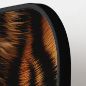 Oranje zwarte tijgerstripes — Dierafdrukken Pickleball Paddle (Links Detail)