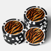 Oranje zwarte tijgerstripes — Dierafdrukken Poker Chips (Opstapeling)