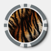Oranje zwarte tijgerstripes — Dierafdrukken Poker Chips (Voorkant)