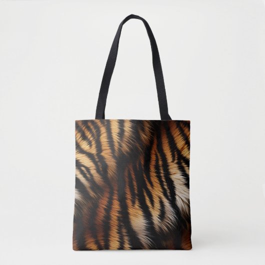 Oranje zwarte tijgerstripes — Dierafdrukken Tote Bag (Voorkant)