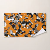 Oranje zwarte tinten Camouflage afdrukken Bad Handdoek (Handdoek)