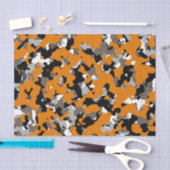Oranje zwarte tinten Camouflage Tissuepapier (Craft)