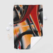 Oranje, zwarte verfvergroting golfhanddoek (Insitu)