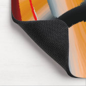 Oranje, zwarte verfvergroting muismat (Hoek)