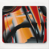 Oranje, zwarte verfvergroting muismat (Voorkant)