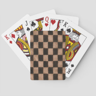 Oranje Zwarte Vierkanten Pokerkaarten
