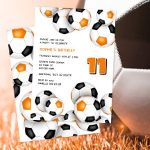 oranje zwarte voetballen meisjes jongensverjaardag