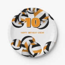 oranje zwarte volleyballen kinderverjaardagsfeestj