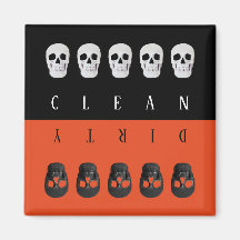 Oranje zwarte vuilniswasmachine