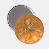 Oranje zwarte weduwe magneet (Voorkant / Achterkant)