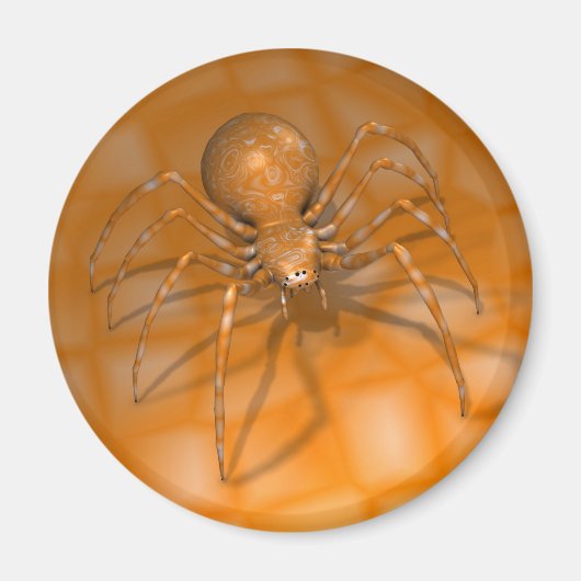 Oranje zwarte weduwe magneet (Voorkant)