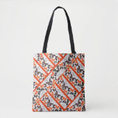 ORANJE ZWARTE WITTE FANCY BUTTERFLIES Lente Tote Bag (Voorkant)