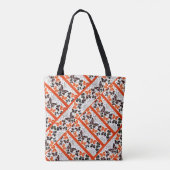 ORANJE ZWARTE WITTE FANCY BUTTERFLIES Lente Tote Bag (Achterkant)