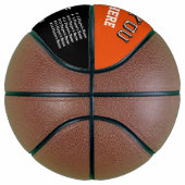 Oranje zwarte witte, gepersonaliseerde Basketballe Basketbal (Rechts)