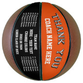 Oranje zwarte witte, gepersonaliseerde Basketballe Basketbal (Verticaal)