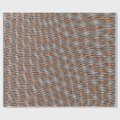 Oranje zwarte witte moiré Stripes - Trippy Abstrac Cadeaupapier (Vlak)