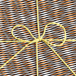 Oranje zwarte witte moiré Stripes - Trippy Abstrac Cadeaupapier