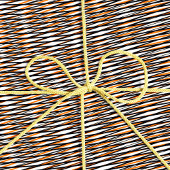 Oranje zwarte witte moiré Stripes - Trippy Abstrac Cadeaupapier